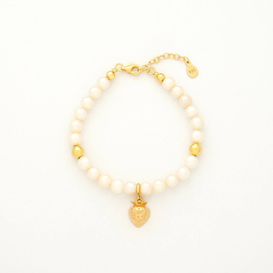 Pearl Courage Bracelet with Silver, Gold or Rose Gold