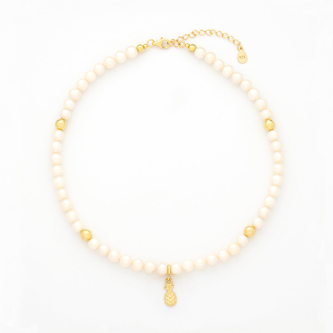 Pearl Courage Necklace with Silver, Gold or Rose Gold