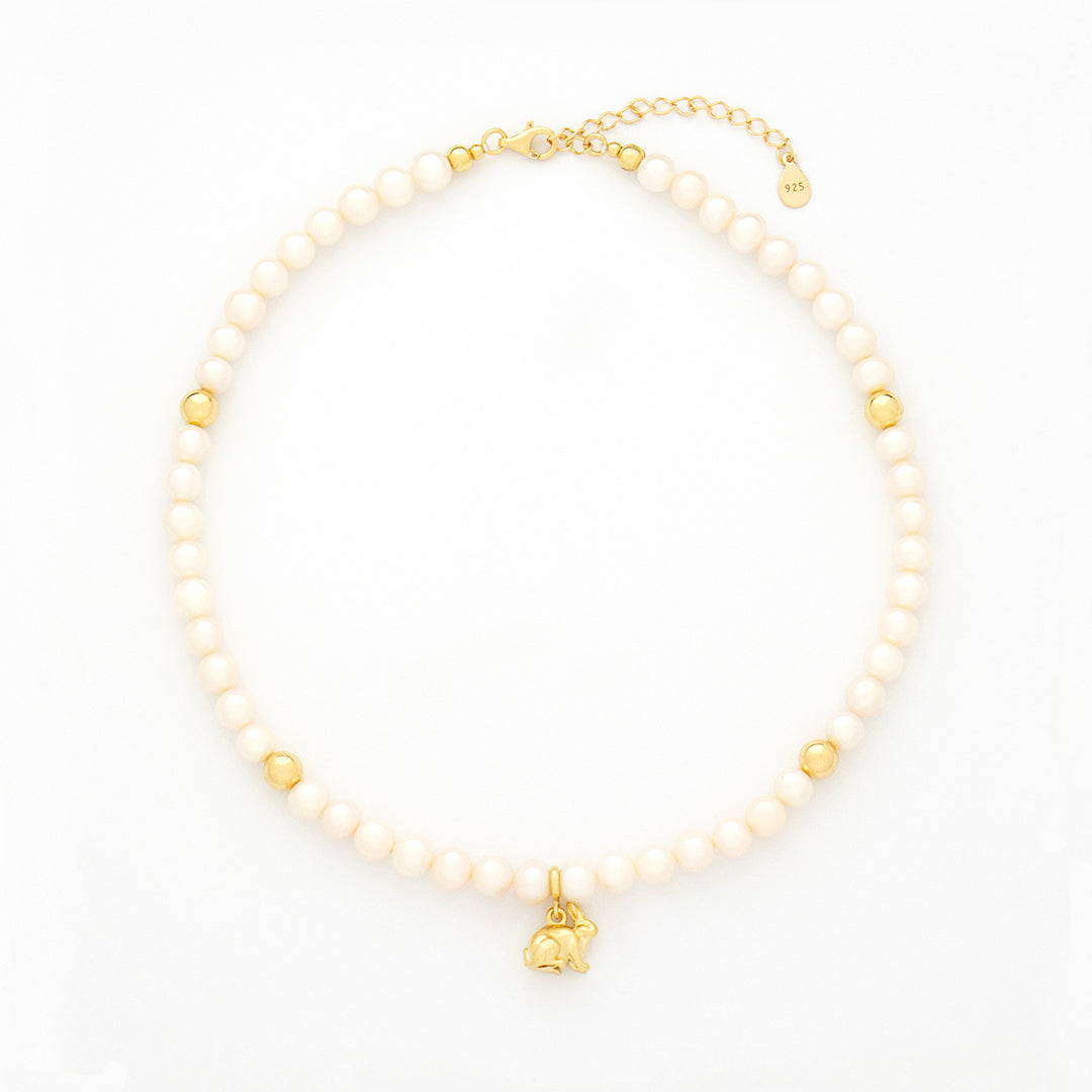 Pearl Courage Necklace with Silver, Gold or Rose Gold