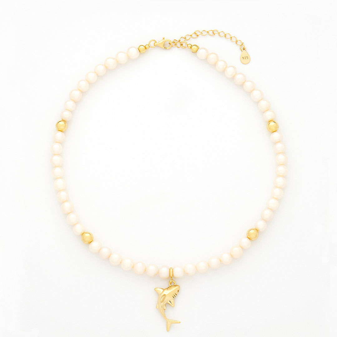 Pearl Courage Necklace with Silver, Gold or Rose Gold