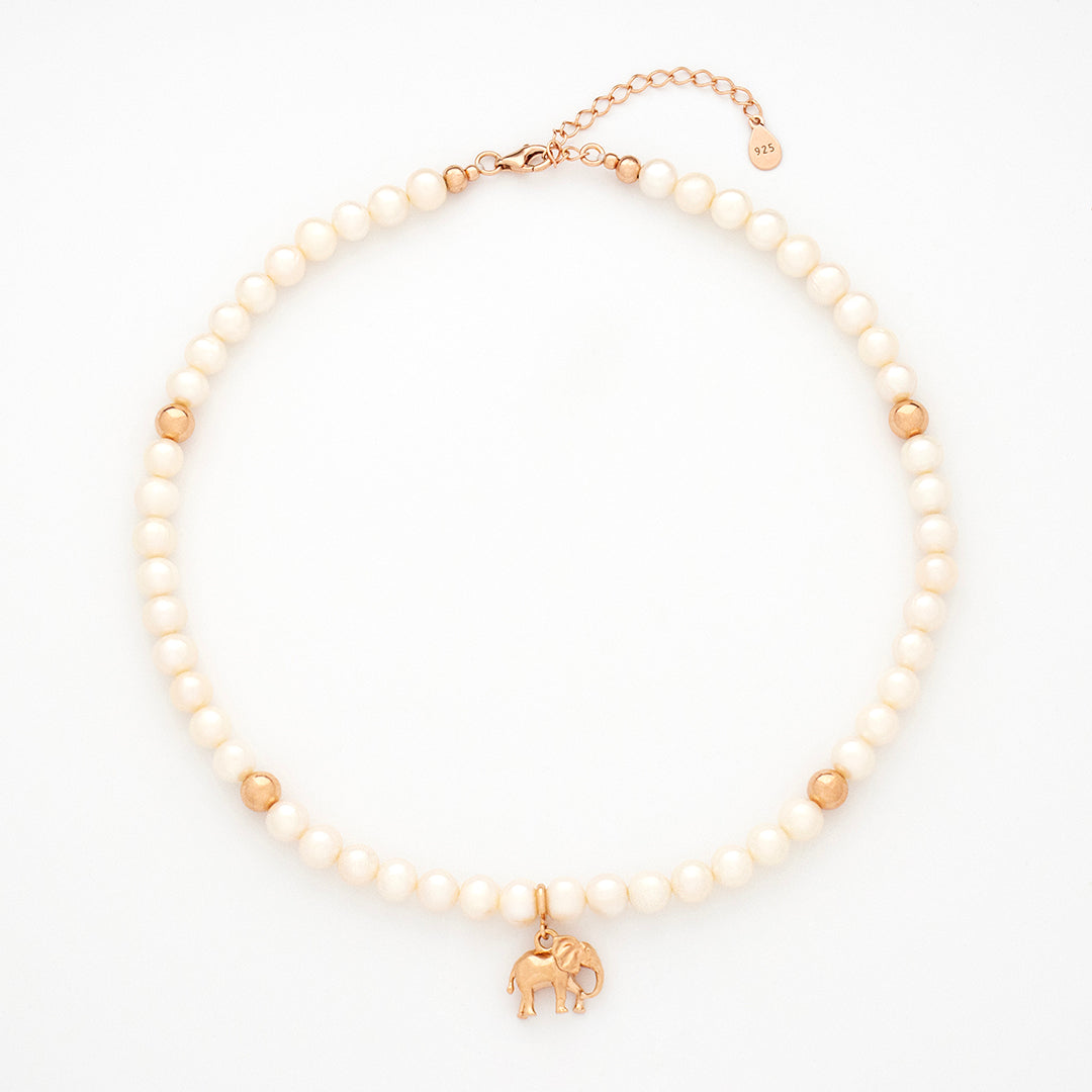 Pearl Courage Necklace with Silver, Gold or Rose Gold