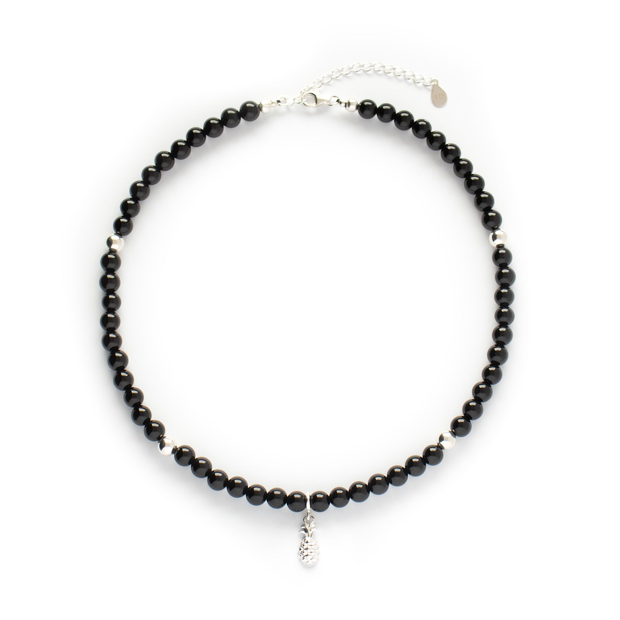 Black Onyx Necklace with Silver, Gold or Rose Gold