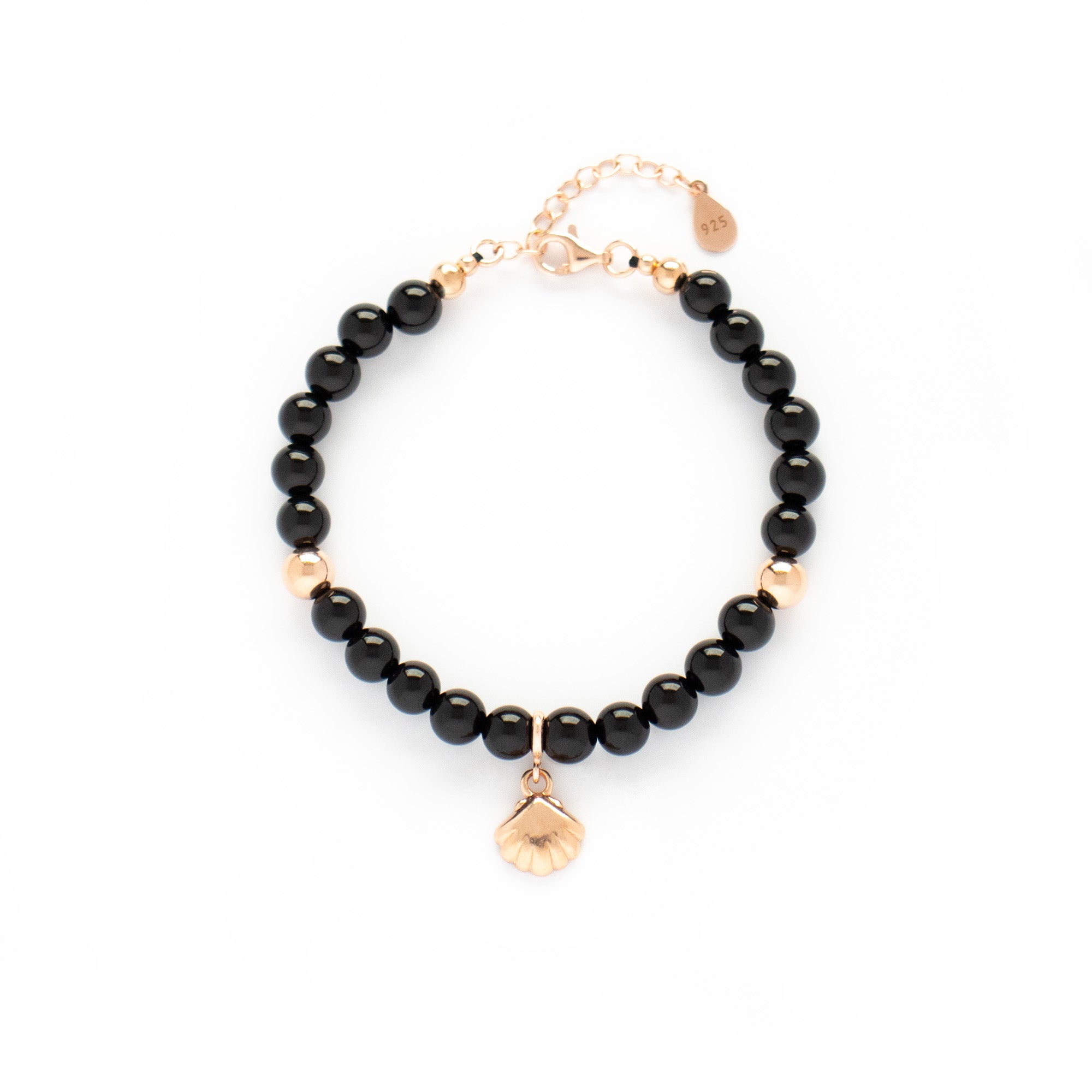 Black Onyx Focus Fine Bracelet with Silver, Gold or Rose Gold