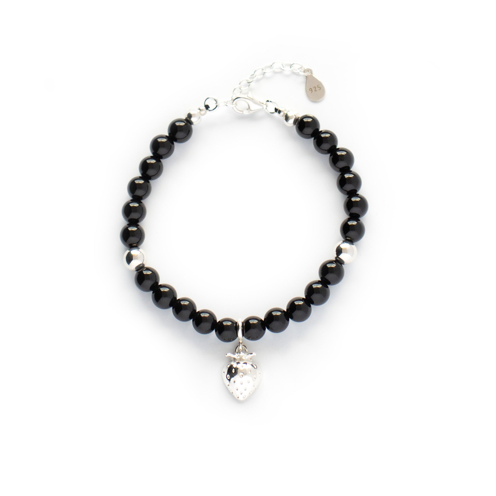 Black Onyx Focus Fine Bracelet with Silver, Gold or Rose Gold