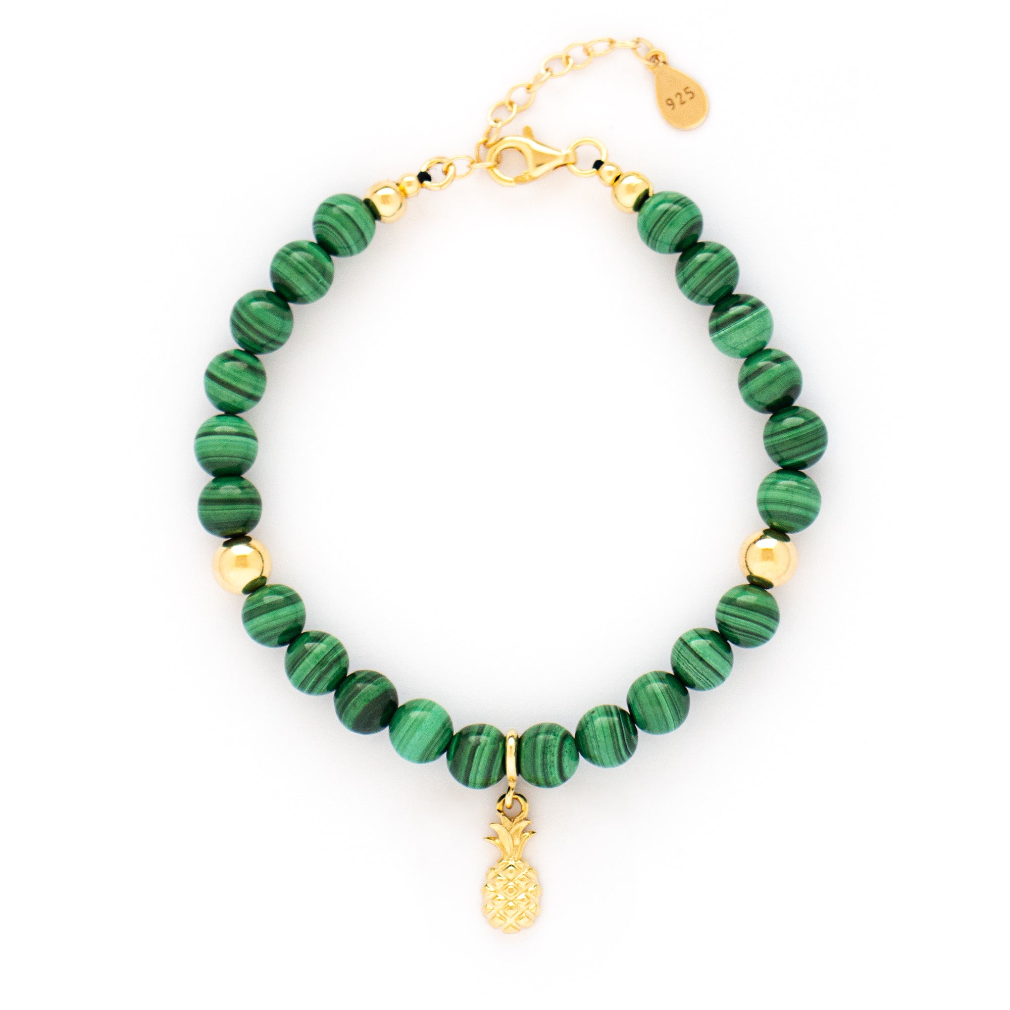 Malachite Transformation Bracelet with Silver, Gold or Rose Gold