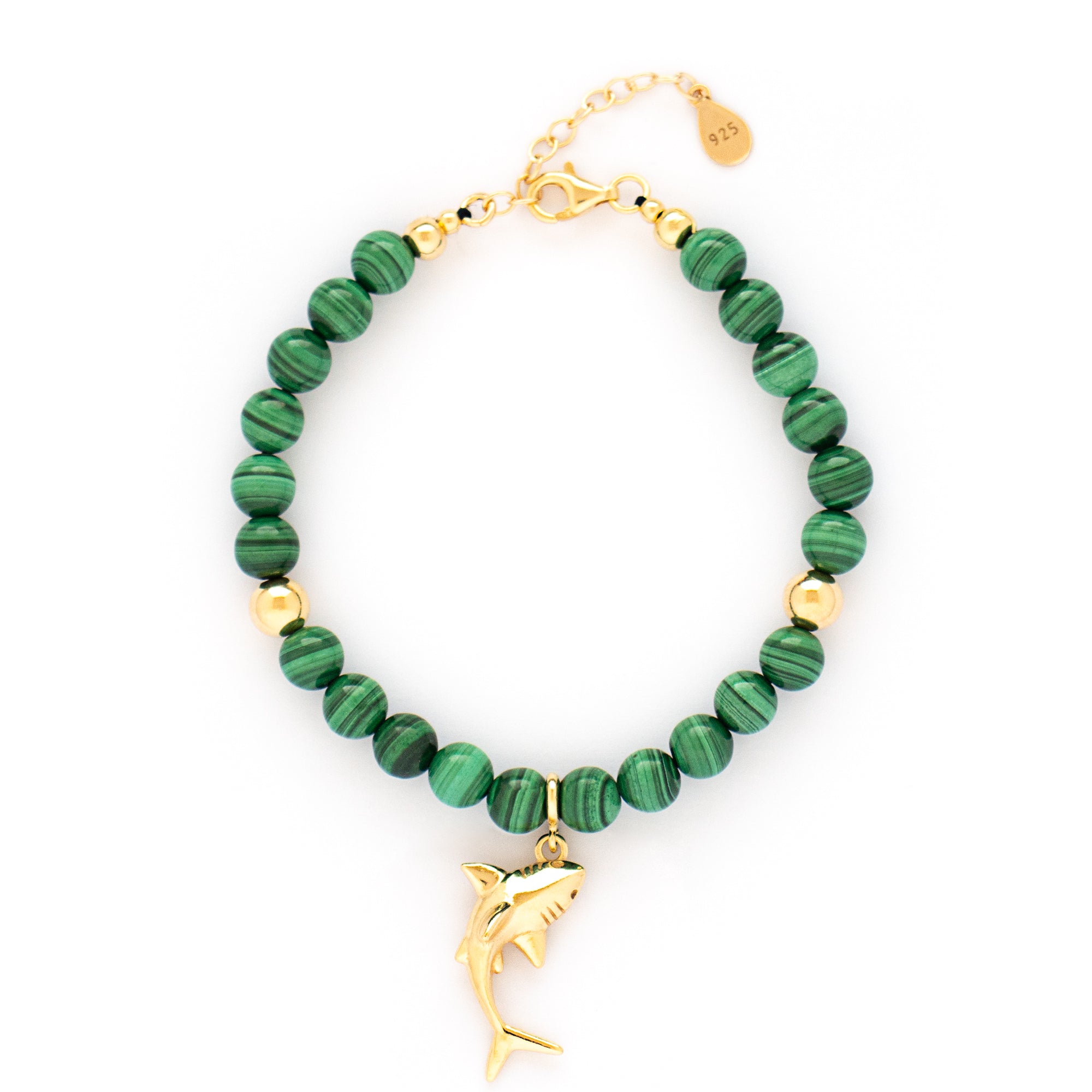 Malachite Transformation Bracelet with Silver, Gold or Rose Gold