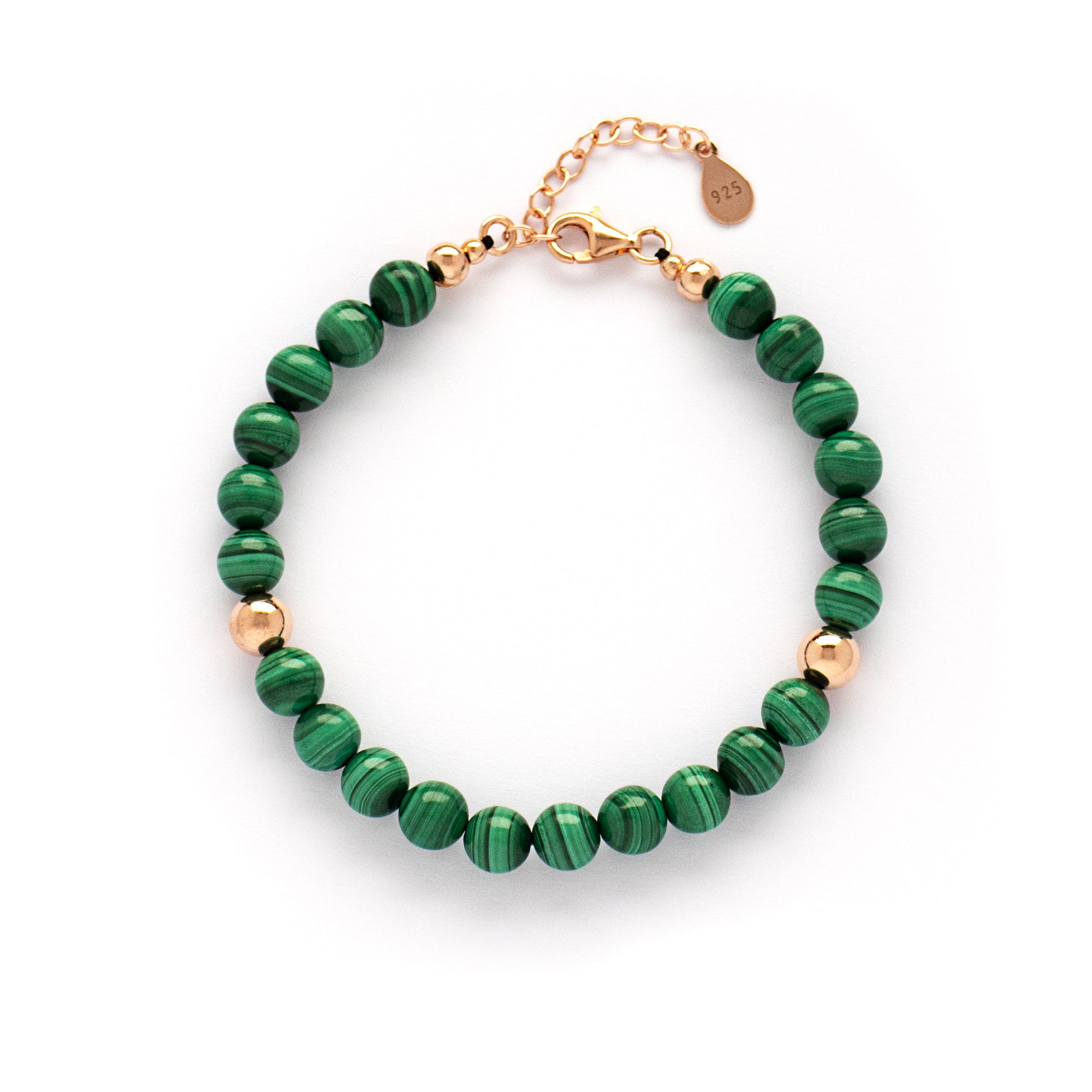 Malachite Transformation Bracelet with Silver, Gold or Rose Gold