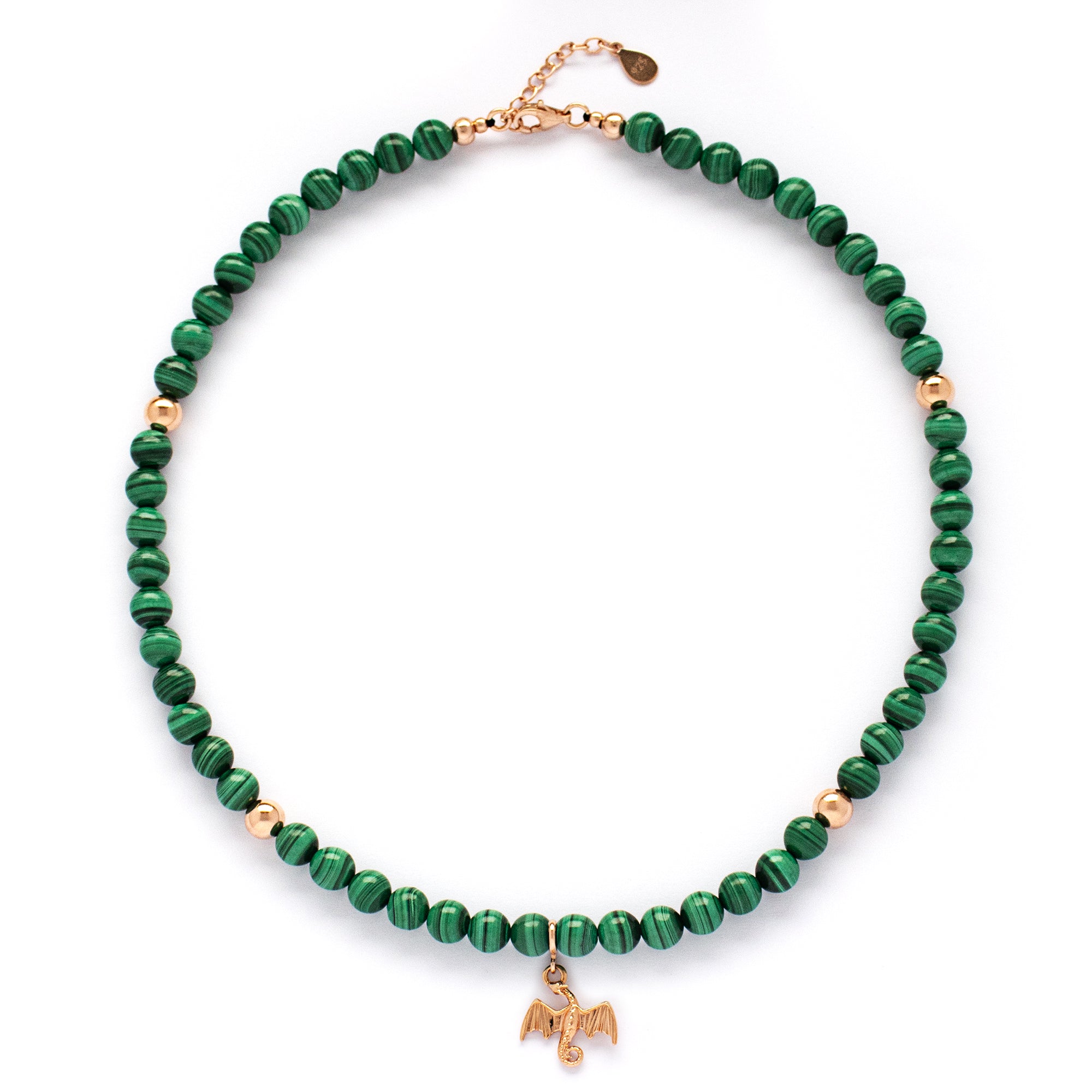 Malachite Transformation Necklace with Silver, Gold or Rose Gold