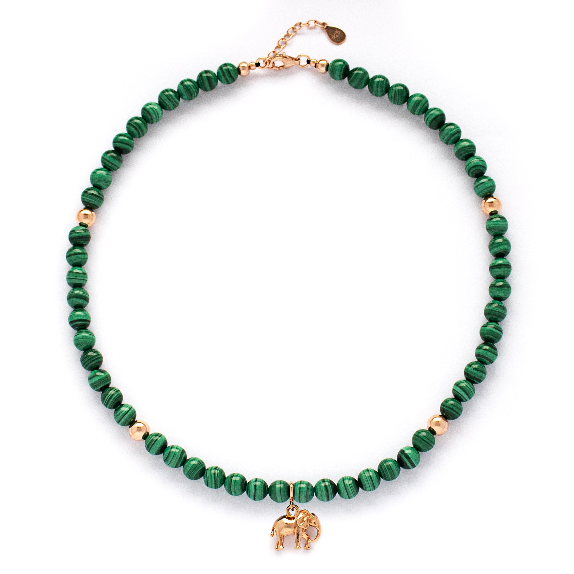 Malachite Transformation Necklace with Silver, Gold or Rose Gold