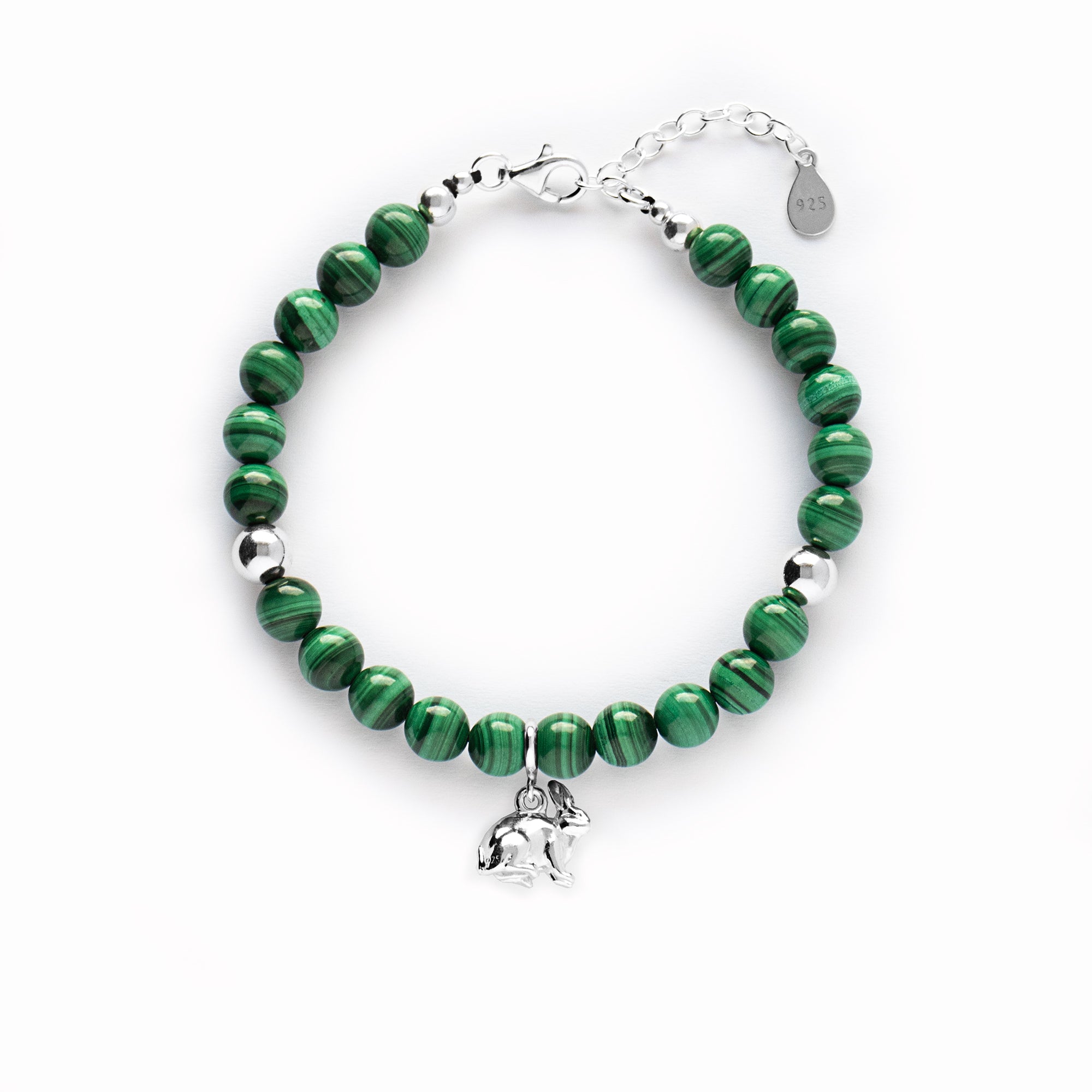 Malachite Transformation Bracelet with Silver, Gold or Rose Gold