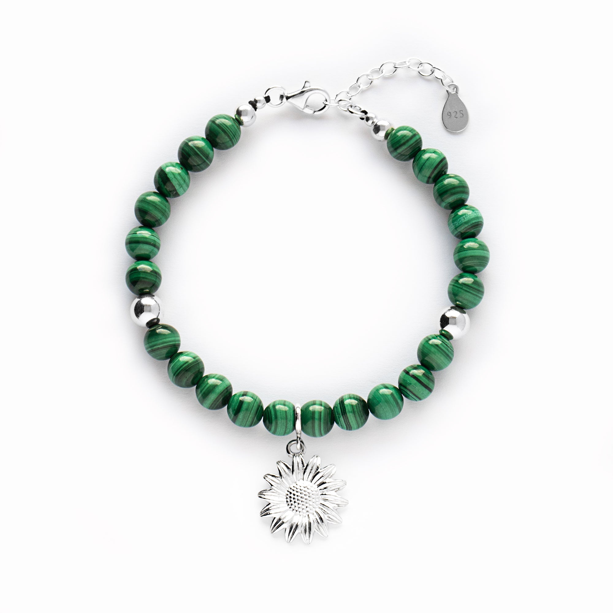 Malachite Transformation Bracelet with Silver, Gold or Rose Gold