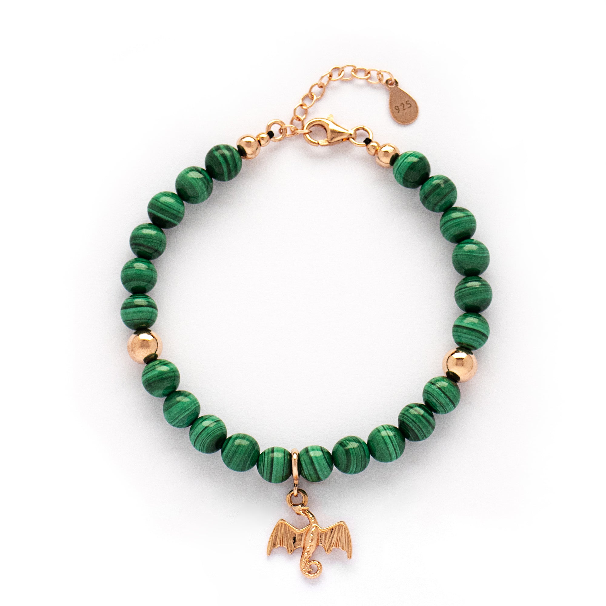 Malachite Transformation Bracelet with Silver, Gold or Rose Gold