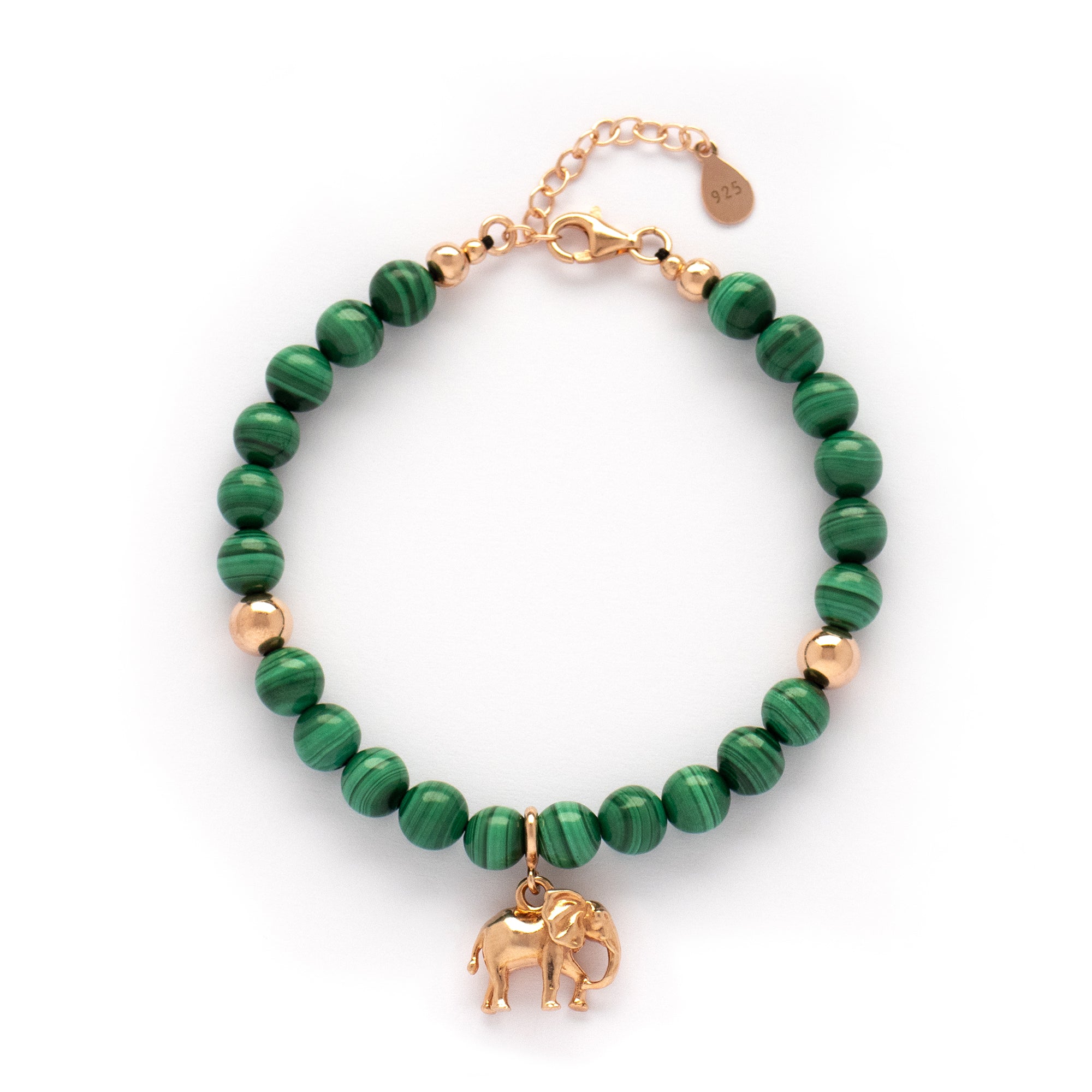 Malachite Transformation Bracelet with Silver, Gold or Rose Gold