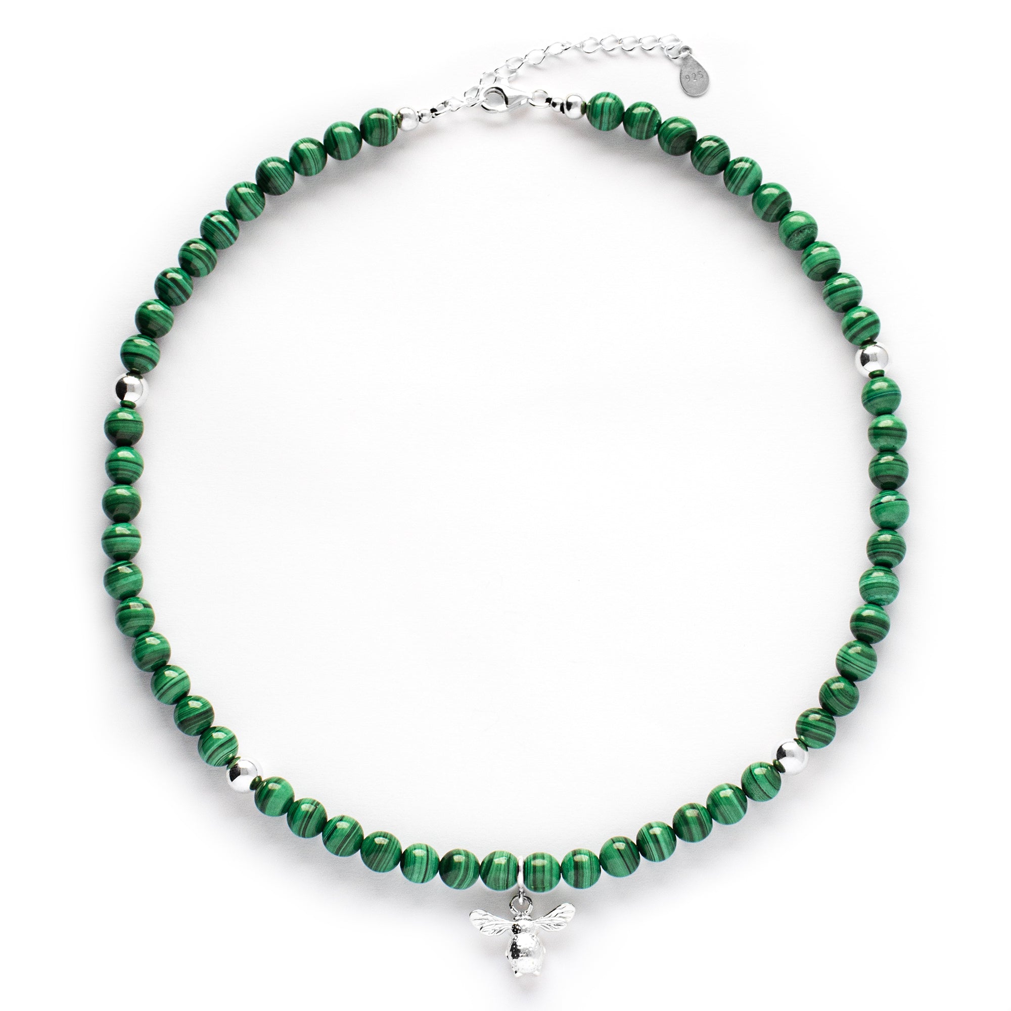 Malachite Transformation Necklace with Silver, Gold or Rose Gold