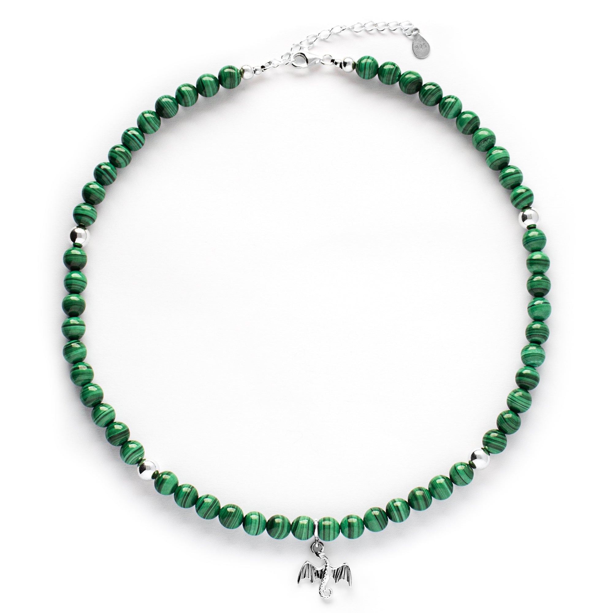 Malachite Transformation Necklace with Silver, Gold or Rose Gold