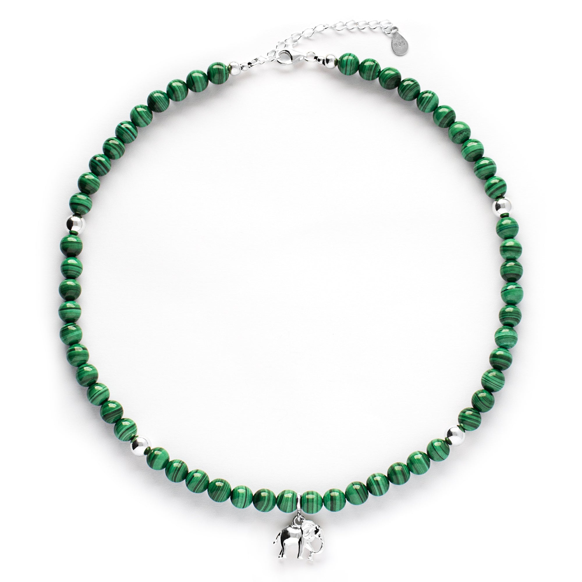 Malachite Transformation Necklace with Silver, Gold or Rose Gold