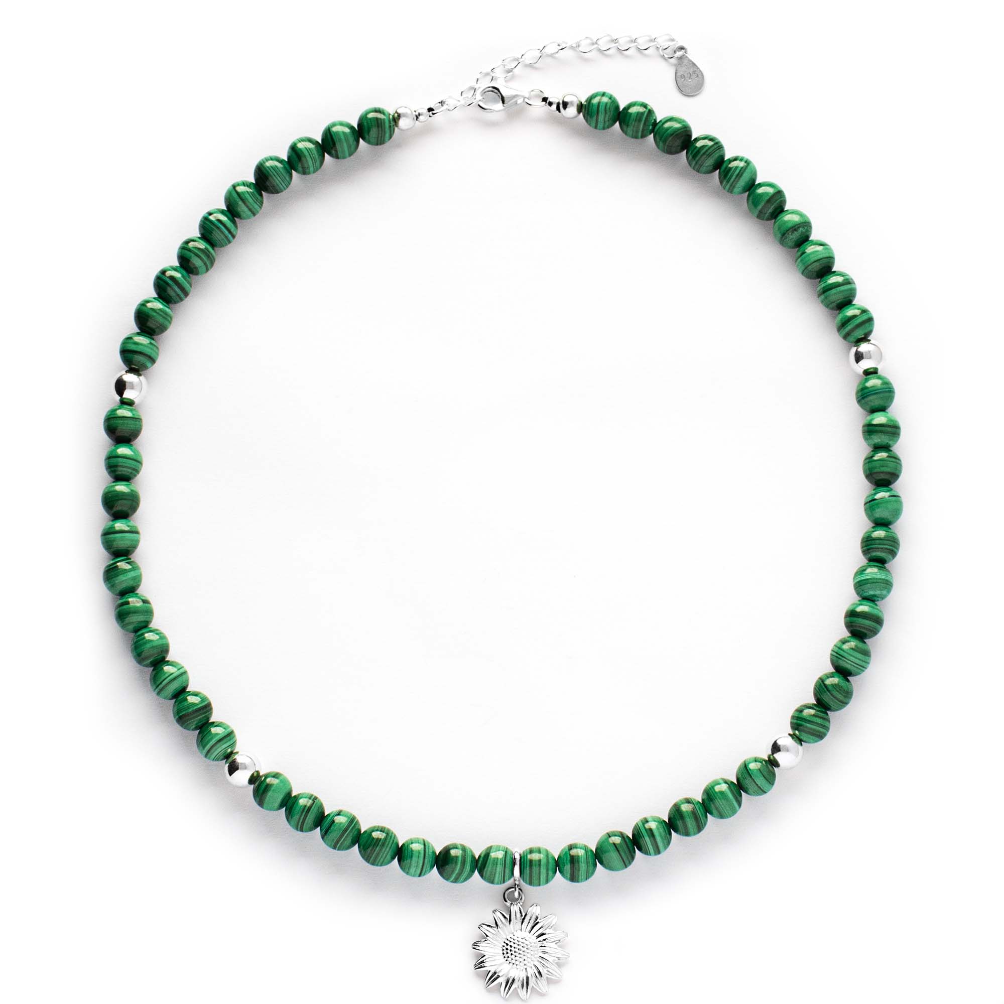 Malachite Transformation Necklace with Silver, Gold or Rose Gold