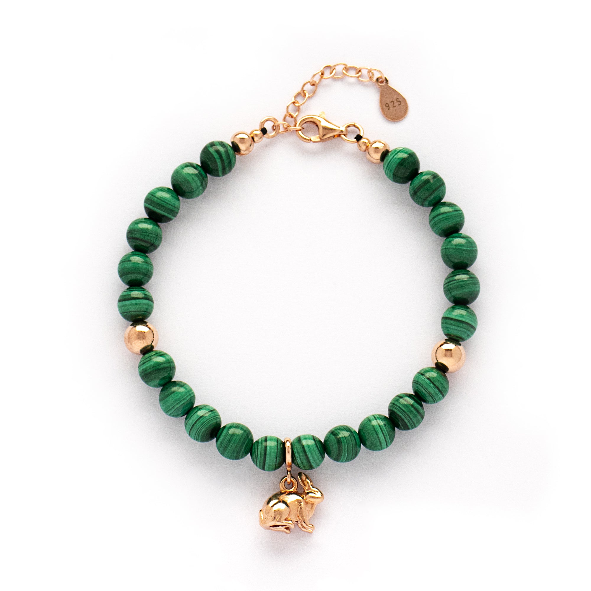 Malachite Transformation Bracelet with Silver, Gold or Rose Gold