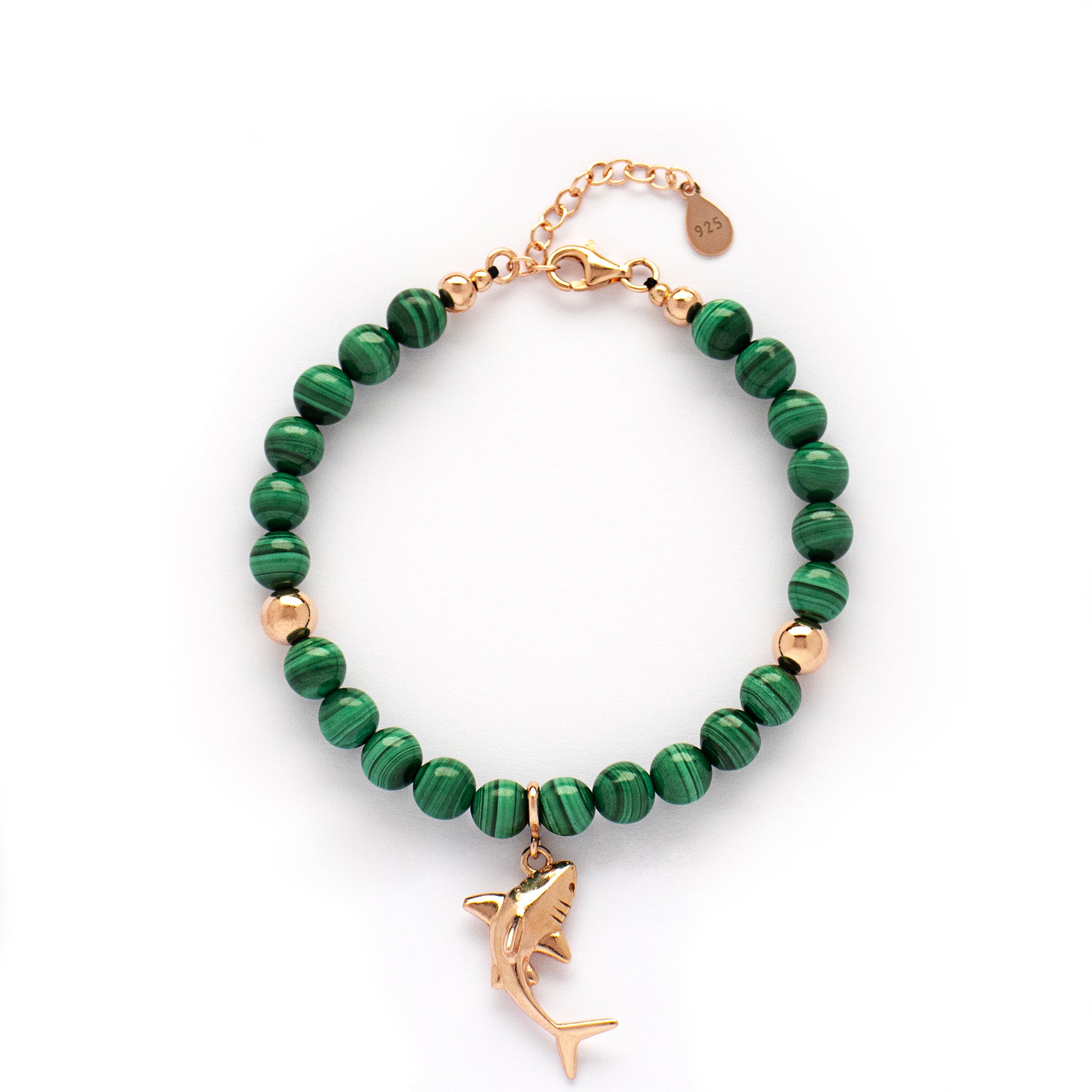 Malachite Transformation Bracelet with Silver, Gold or Rose Gold