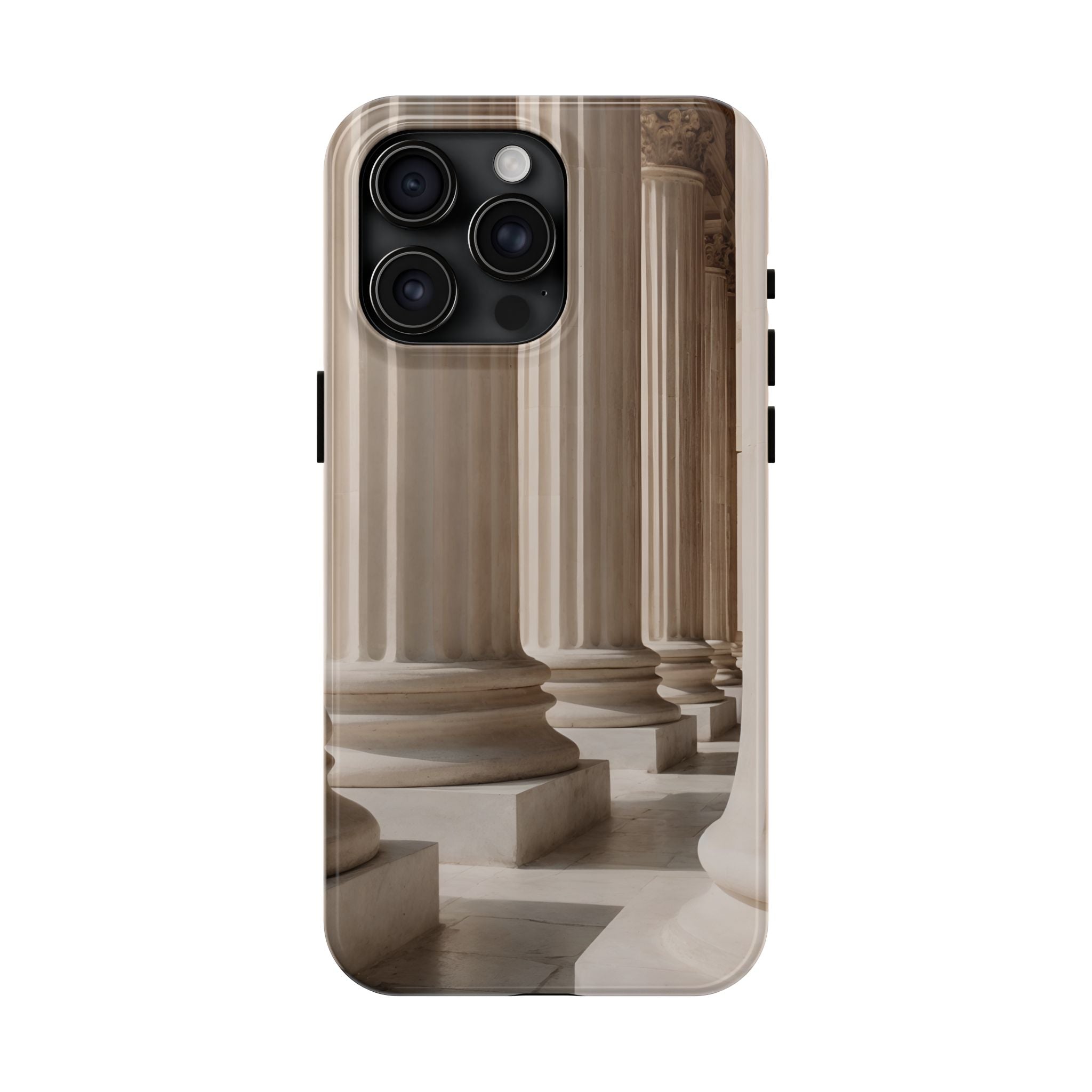 Classical columns phone case showing architectural details
