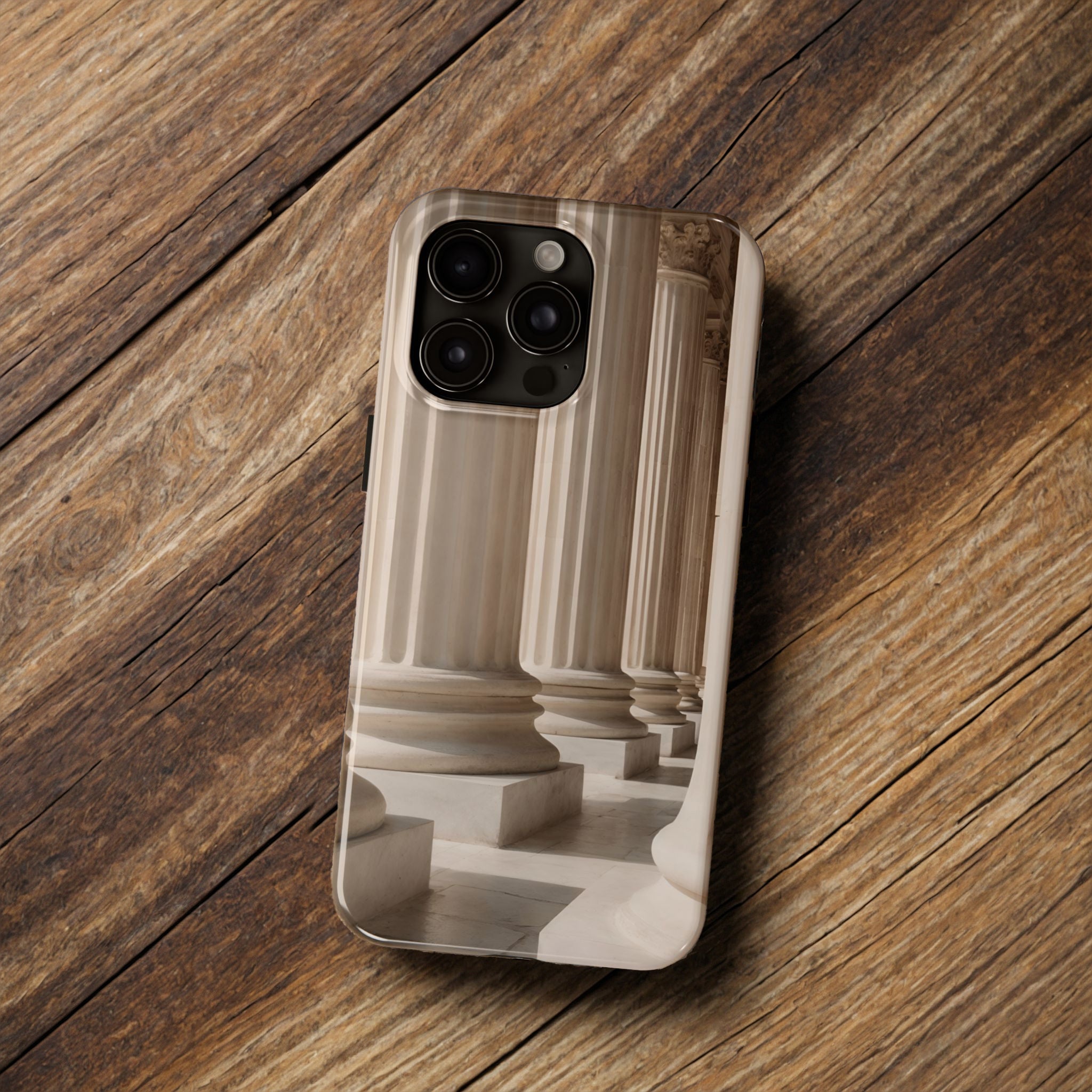 Elegant architectural iPhone case with Roman columns design