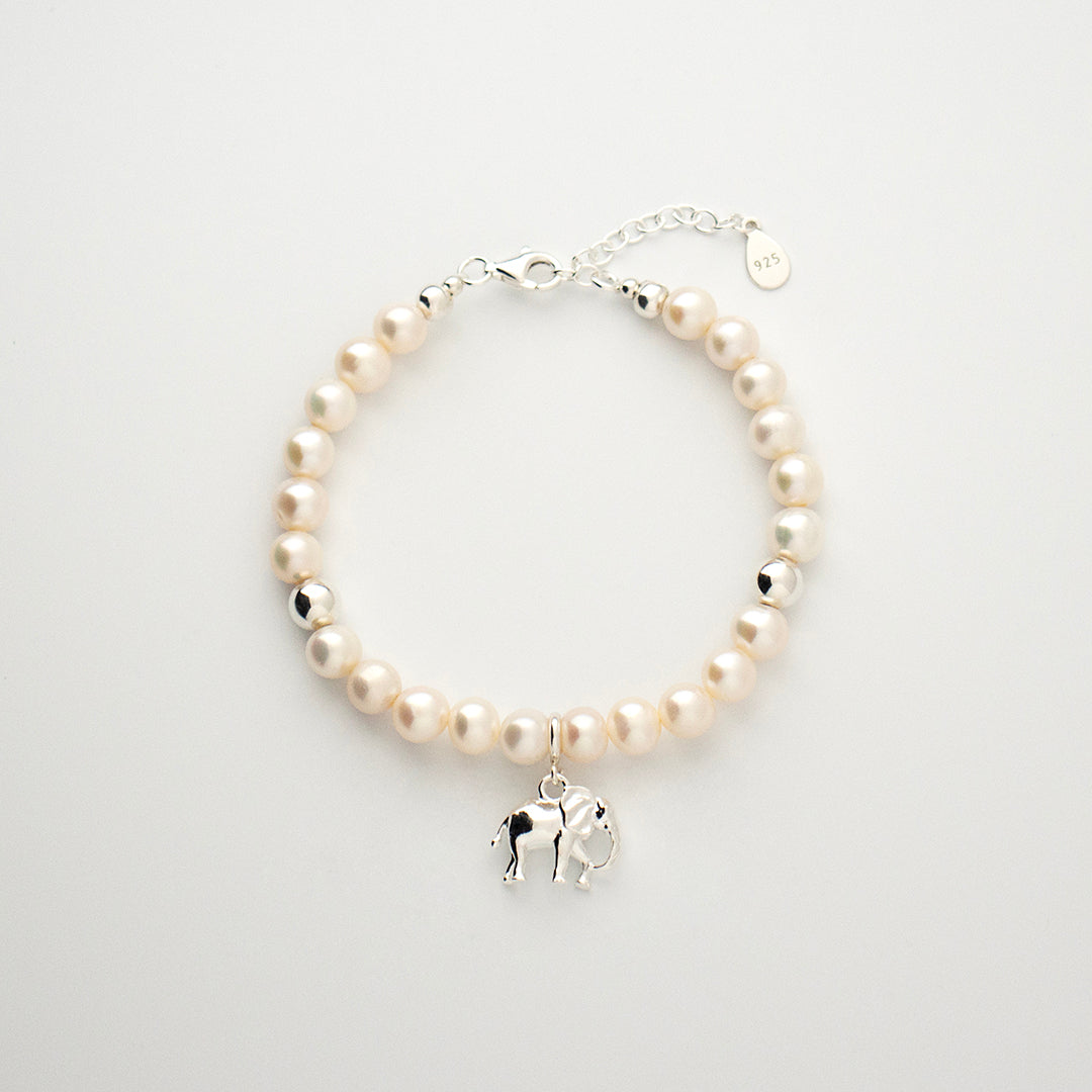 Pearl Courage Bracelet with Silver, Gold or Rose Gold