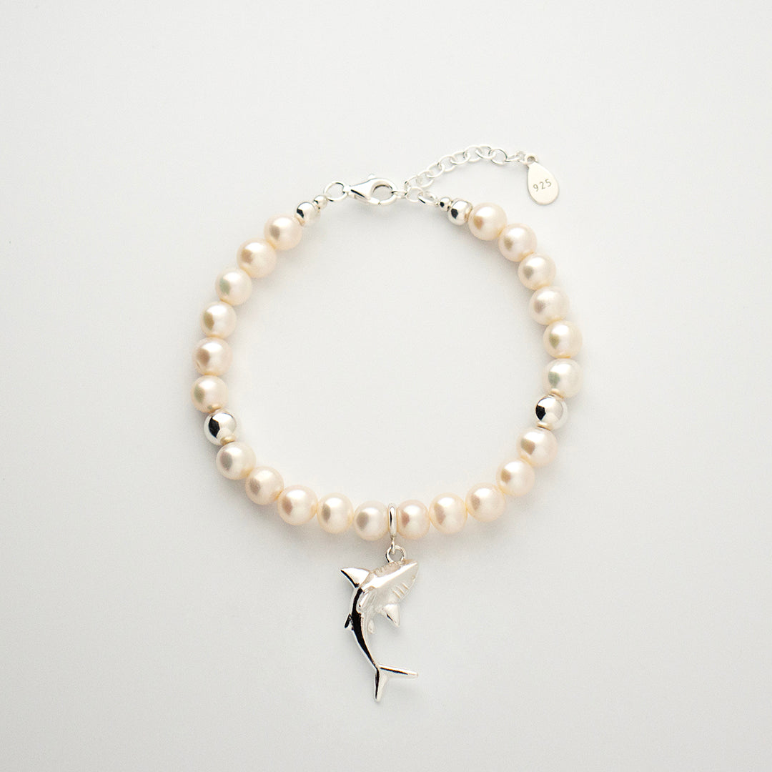 Pearl Courage Bracelet with Silver, Gold or Rose Gold