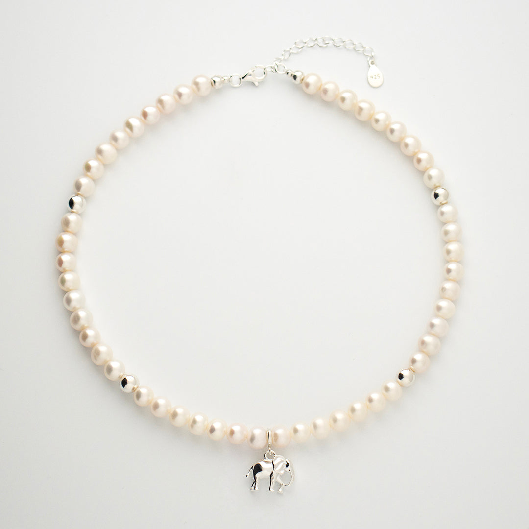 Pearl Courage Necklace with Silver, Gold or Rose Gold