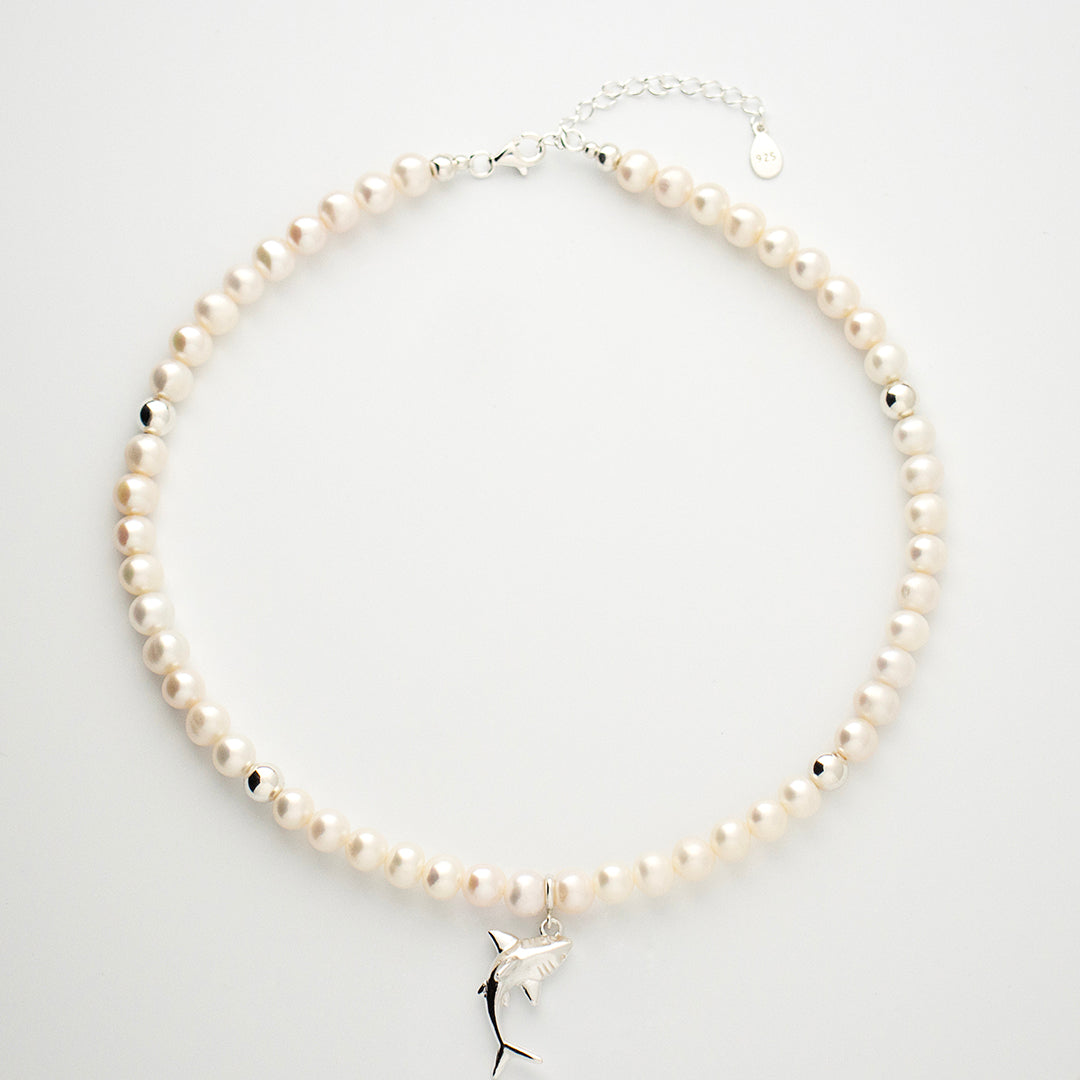 Pearl Courage Necklace with Silver, Gold or Rose Gold